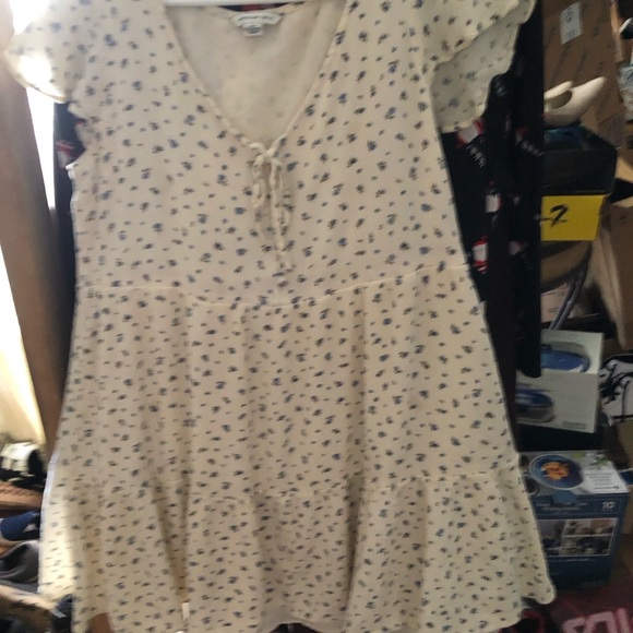 First Pic Copy American Eagle Fit & Flare Tiered Babydoll Knee Length Dress EUC - Picture 2 of 12